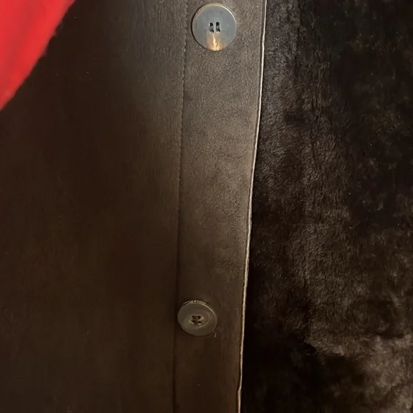 Vintage Cole Haan Country Brown Leather and Fur Coat Men’s Size Large - Picture 2 of 16